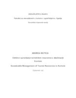 prikaz prve stranice dokumenta Održivo upravljanje turističkim resursima u destinaciji Korčula