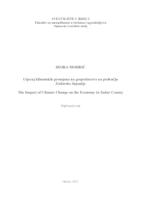 prikaz prve stranice dokumenta Utjecaj klimatskih promjena na gospodarstvo na području Zadarske županije