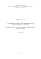 prikaz prve stranice dokumenta Les manifestations comme exemple de patrimoine culturel immatériel en France et en Croatie