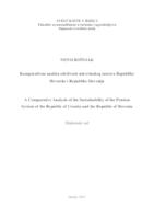 prikaz prve stranice dokumenta Komparativna analiza održivosti mirovinskog sustava Republike Hrvatske i Republike Slovenije