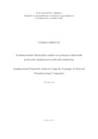 prikaz prve stranice dokumenta Fundamentalna financijska analiza na primjeru odabranih poslovnih subjekata prerađivačke industrije