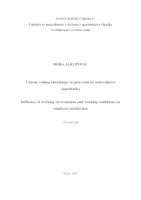 prikaz prve stranice dokumenta Utjecaj radnog okruženja i uvijeta rada na zadovoljstvo zaposlenika
