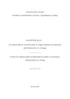 prikaz prve stranice dokumenta Corrispondenza commerciale in lingua italiana su esempio dell'Istraturist d.d. Umago