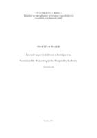 prikaz prve stranice dokumenta Izvješćivanje o održivosti u hotelijerstvu