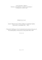 prikaz prve stranice dokumenta Izazovi financiranja zaštite okoliša na području Općine Kostrena u razdoblju 2021. - 2027.