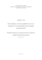 prikaz prve stranice dokumenta Financijska analiza kriptovaluta u odnosu na standardne financijske instrumente