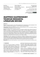 prikaz prve stranice dokumenta Mapping gastronomy tourism research : Literature review