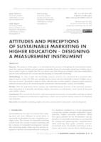 prikaz prve stranice dokumenta Attitudes and perceptions of sustainable marketing in higher education : designing a measurement instrument