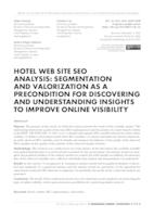 prikaz prve stranice dokumenta Hotel web site SEO analysis : Segmentation and valorization as a precondition for discovering and understanding insights to improve online visibility