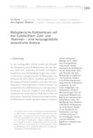 prikaz prve stranice dokumenta Metaphorische Kollokationen mit den Substantiven ›Zahl‹ und ›Nummer‹ : eine korpusgestützte semantische Analyse