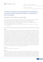 prikaz prve stranice dokumenta The Modern Challenges of Strategic Marketing Management of Small and Medium Enterprises (SMES) on the Example of New Technologies