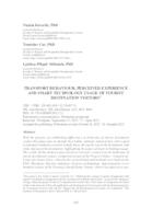 prikaz prve stranice dokumenta Transport behaviour, perceived experience and smart technology usage of tourist destination visitors