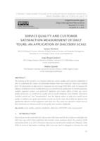 prikaz prve stranice dokumenta Service quality and customer satisfaction measurement of daily tours: an application of DAILYSERV scale