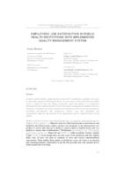 prikaz prve stranice dokumenta DOCTORAL DISSERTATION SUMMARY: Employees' job satisfaction in public health institutions with implemented quality management system