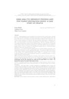 prikaz prve stranice dokumenta Using analytic hierarchy process (AHP) for tourist destination choice: a case study of Croatia