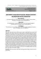 prikaz prve stranice dokumenta Sentiment analysis of social media content in Croatian hotel industry