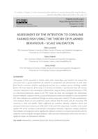 prikaz prve stranice dokumenta Procjena namjere konzumacije ribe iz uzgoja primjenom teorije planiranog ponašanja – validacija skale