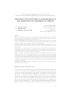 prikaz prve stranice dokumenta Residents’ perceptions of tourism impacts and support for tourism development