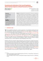 prikaz prve stranice dokumenta Examining the Attitudes of the Local Population about Tourism Impacts on Rural Precincts of Serbia