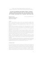 prikaz prve stranice dokumenta The relationship between using tourist mobile applications and the satisfaction of young visitors of a tourist destination