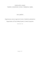 prikaz prve stranice dokumenta Organizacija sustava sigurnosti hrane u hotelskim poduzećima